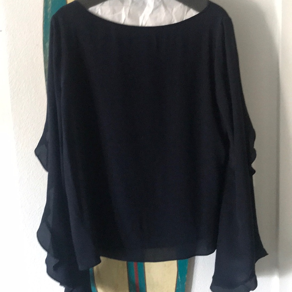 Bailey 44 long sleeve chiffon top small